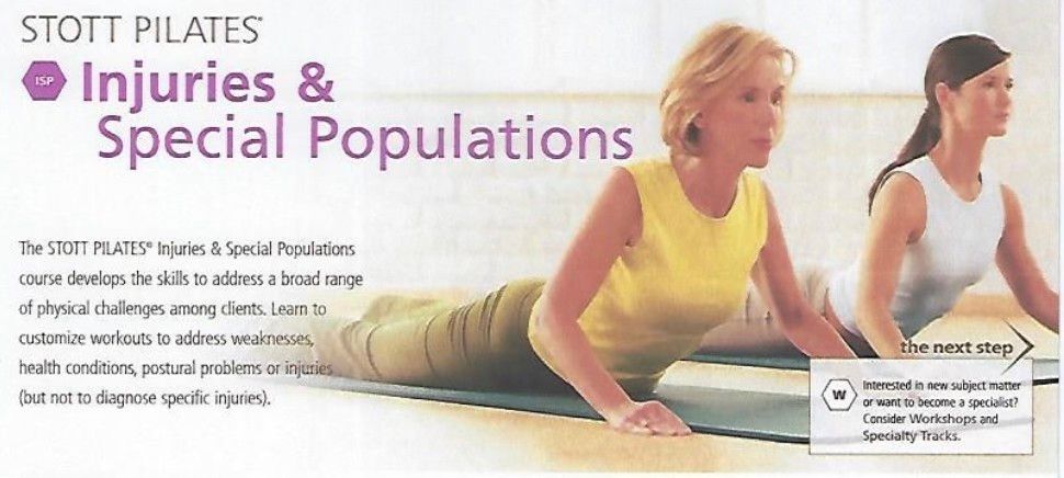 STOTT PILATES\u00ae Injuries & Special Populations (ISP)