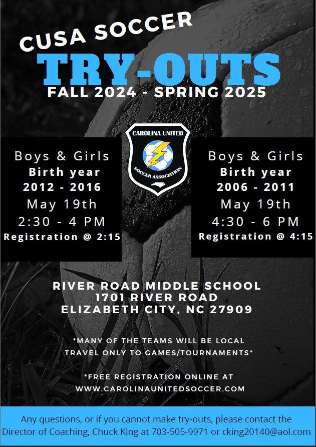 CUSA Soccer Try-Outs for Fall 2024\/Spring 2025 season