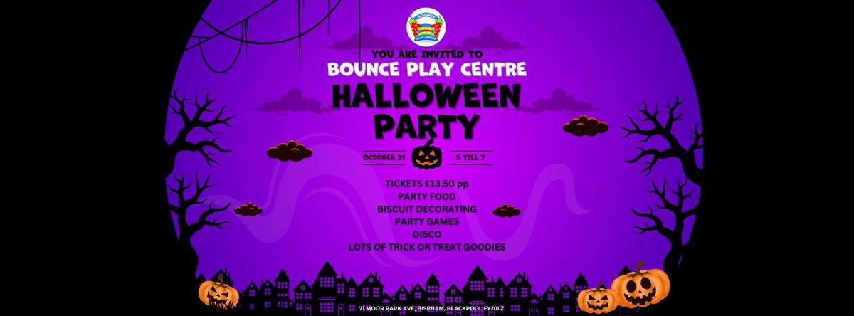 \ud83c\udf83 Bounce Halloween Party Thursday 31st Oct 5-7pm \ud83c\udf83