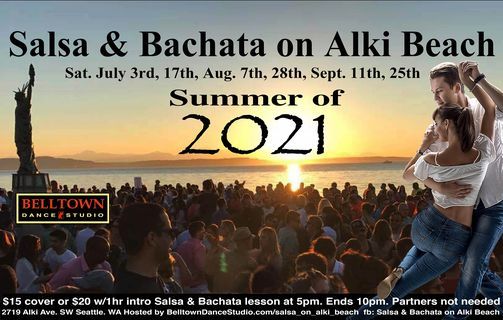 2021 Salsa & bachata on Alki Beach w\/intro lesson