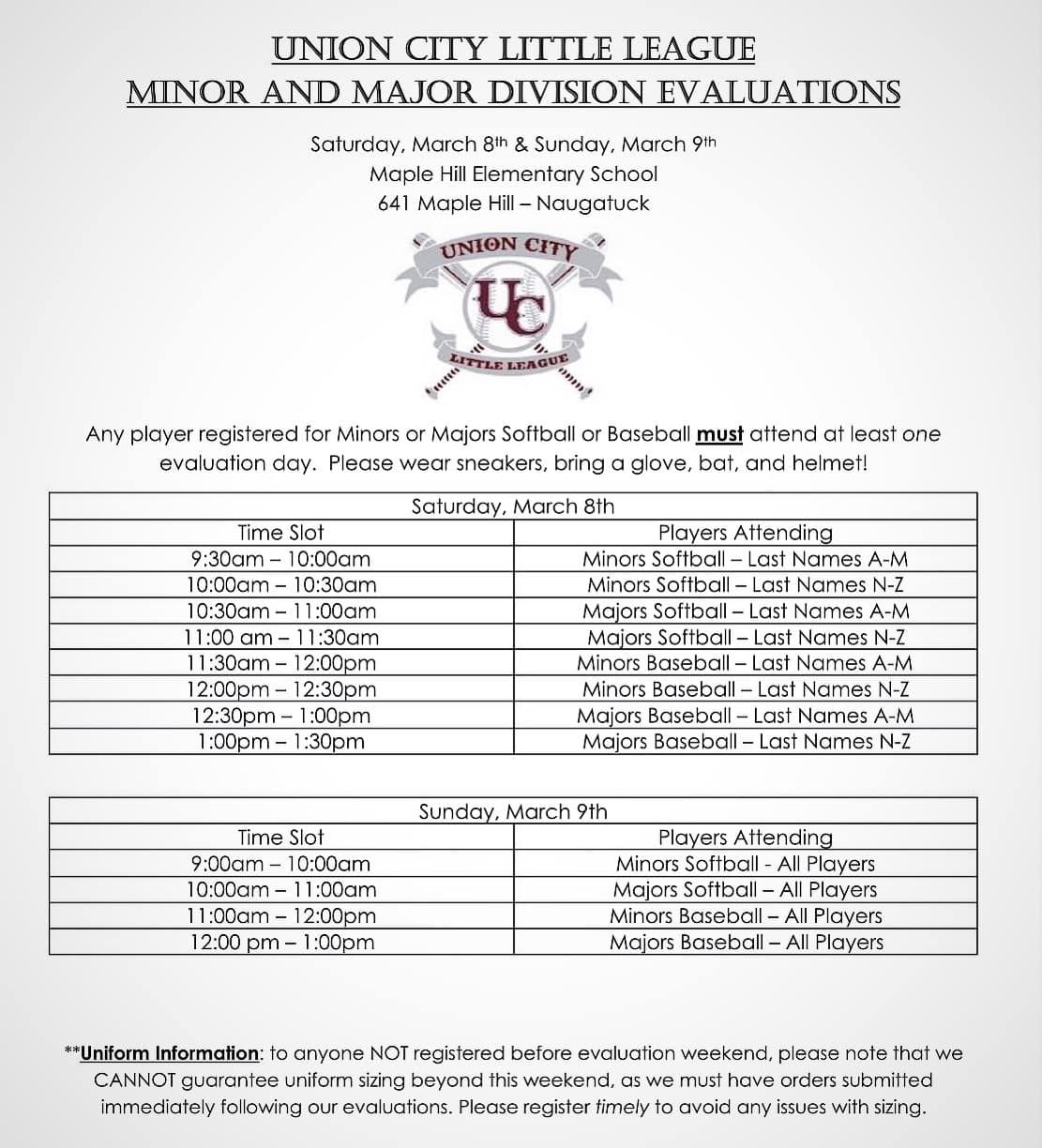 UCLL Spring Evaluaton Information