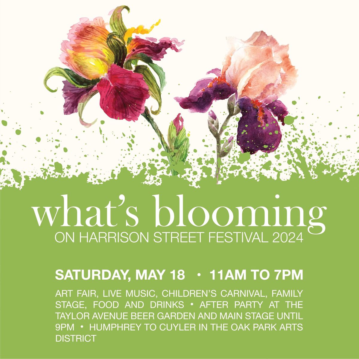 What's Blooming on Harrison Street Festival with Art 2024