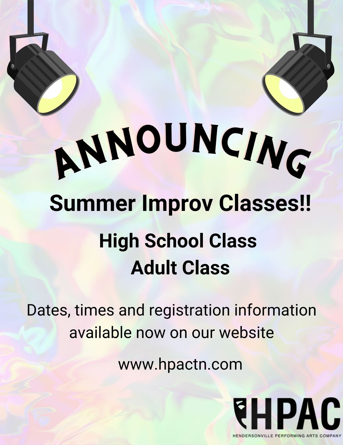 Adult Improv Class - Summer 2024!