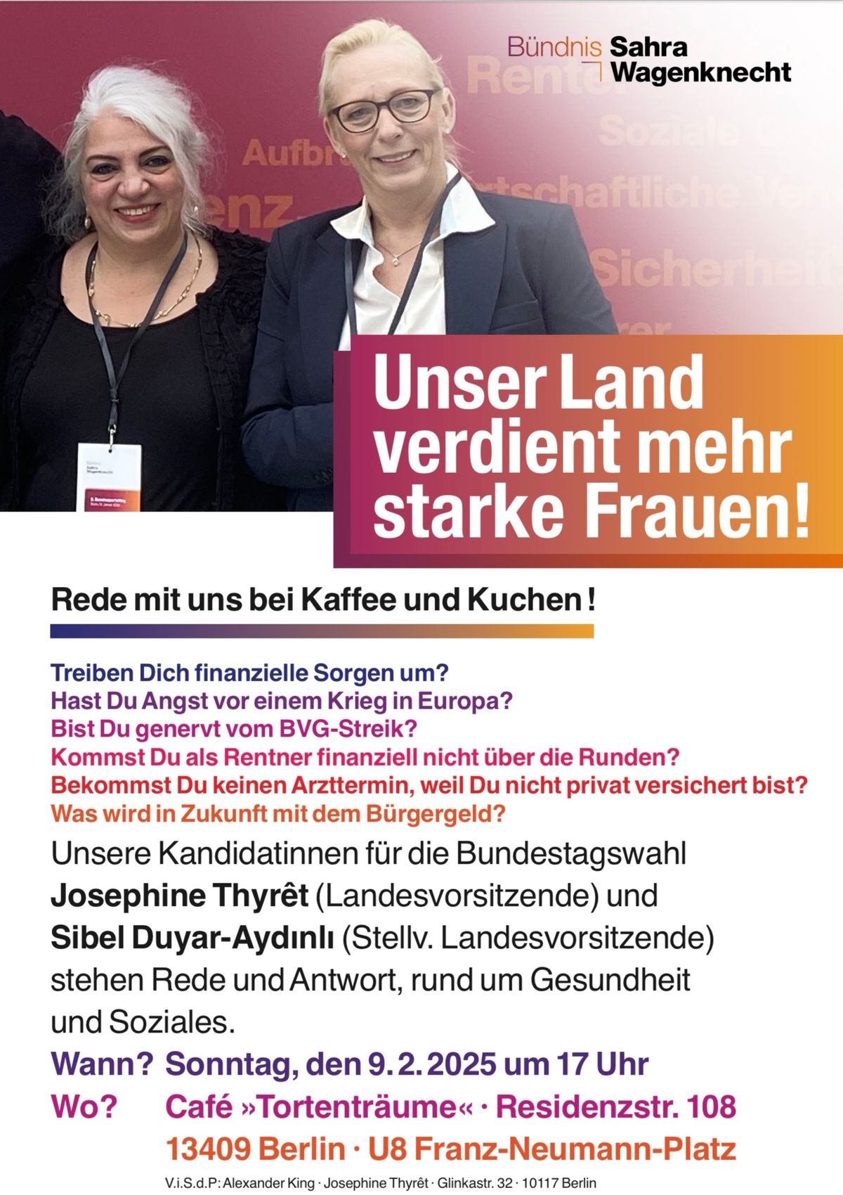 Unser Land verdient mehr starke Frauen!  Rede mit uns bei Kaffee \u2615\ufe0f und Kuchen \ud83c\udf82 \ud83c\udf70 