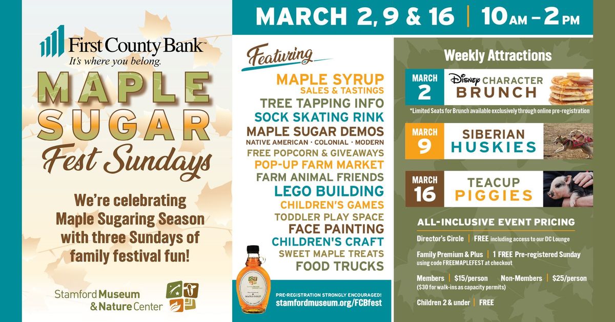 First County Bank Maple Sugar Fest Sundays