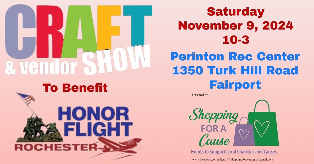 Craft & Vendor Show to Benefit Honor Flight Rochester