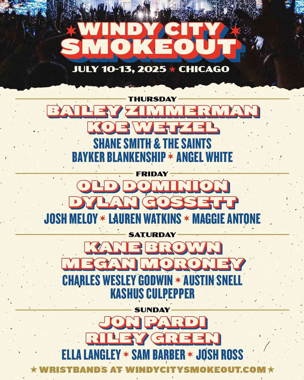 Windy City Smokeout Festival: Jon Pardi & Riley Green - Sunday