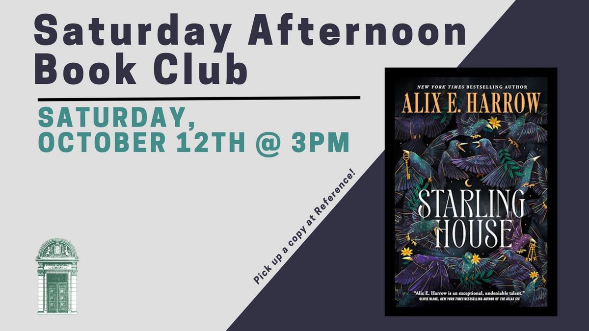 *NEW* Saturday Afternoon Book Club