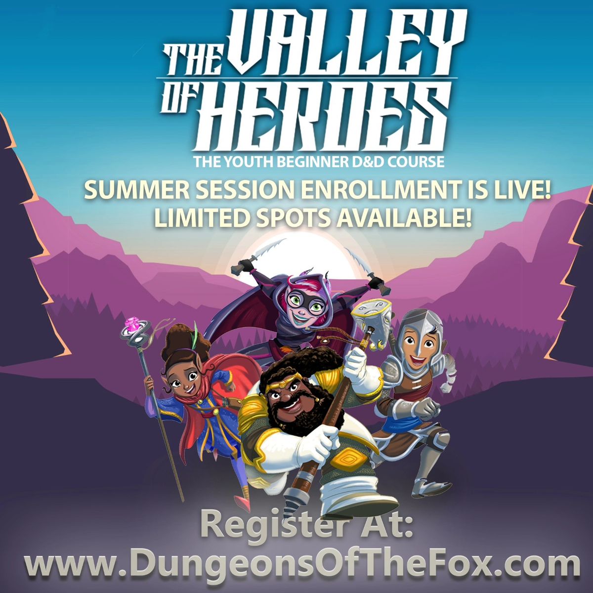 VALLEY OF HEROES | Beginner Dungeons and Dragons for Kids! | 5 WEEK COURSE | Session 1 (Evening)