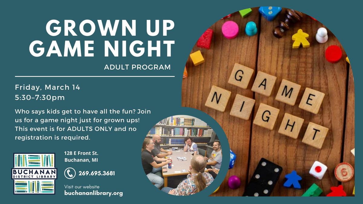 ADULTS: GROWN UP GAME NIGHT