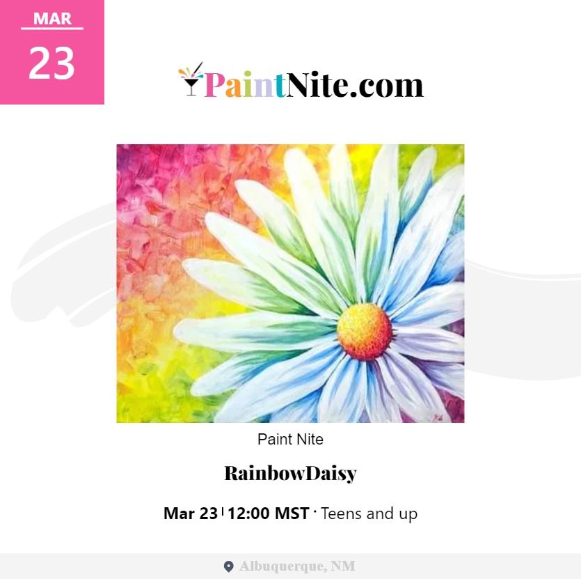 Paint Nite: Rainbow Daisy