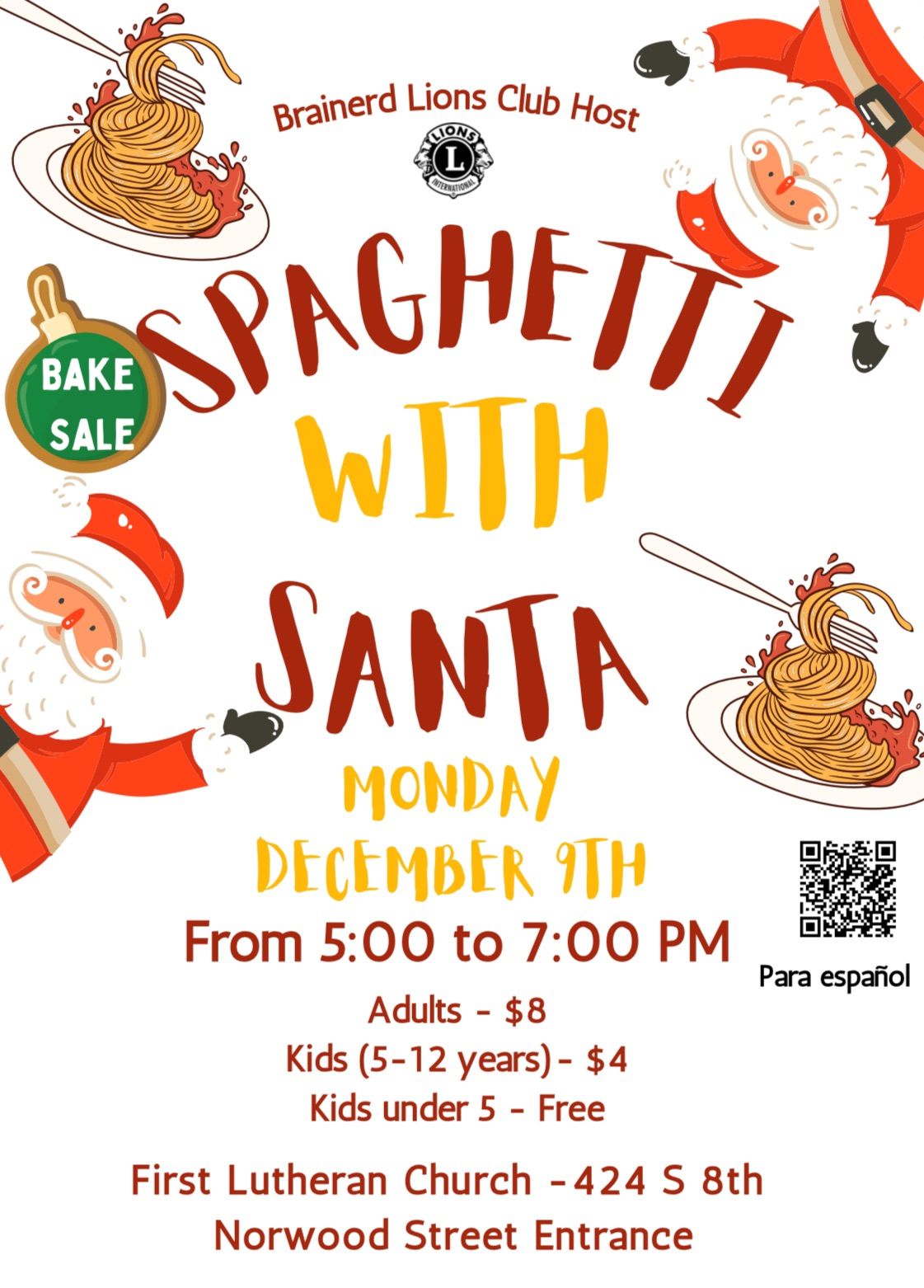 Spaghetti with Santa 