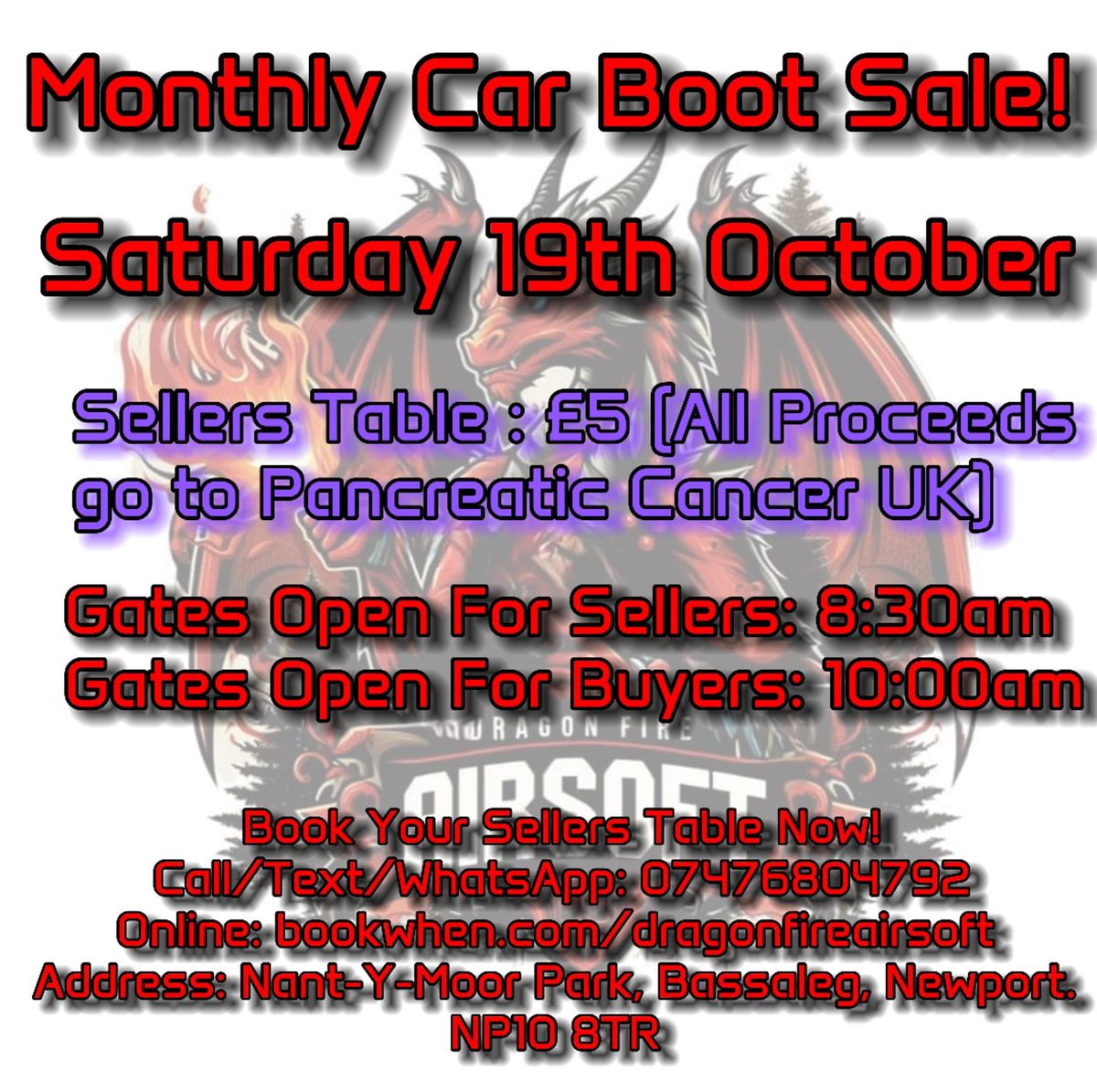 Dragon Fire Airsoft - The Outpost MONTHLY CAR BOOT SALE