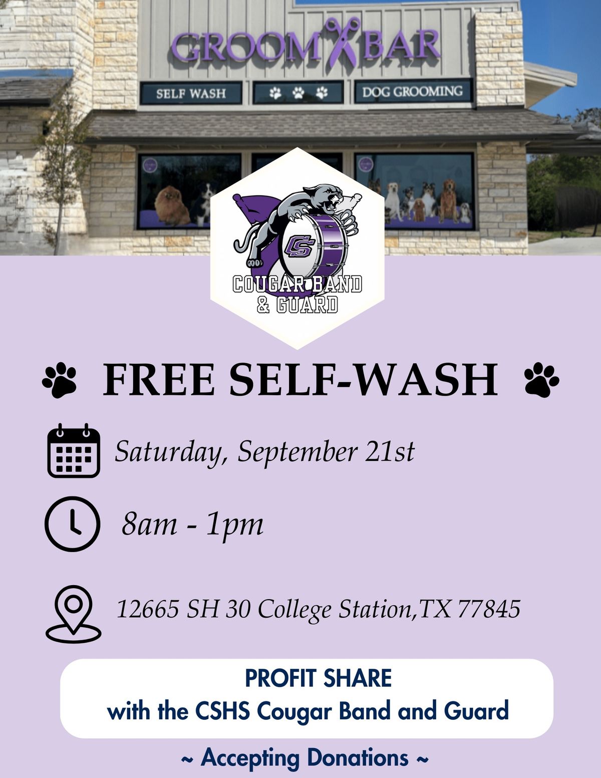 CSHS Band & Guard Profit Share: FREE Self-Wash!