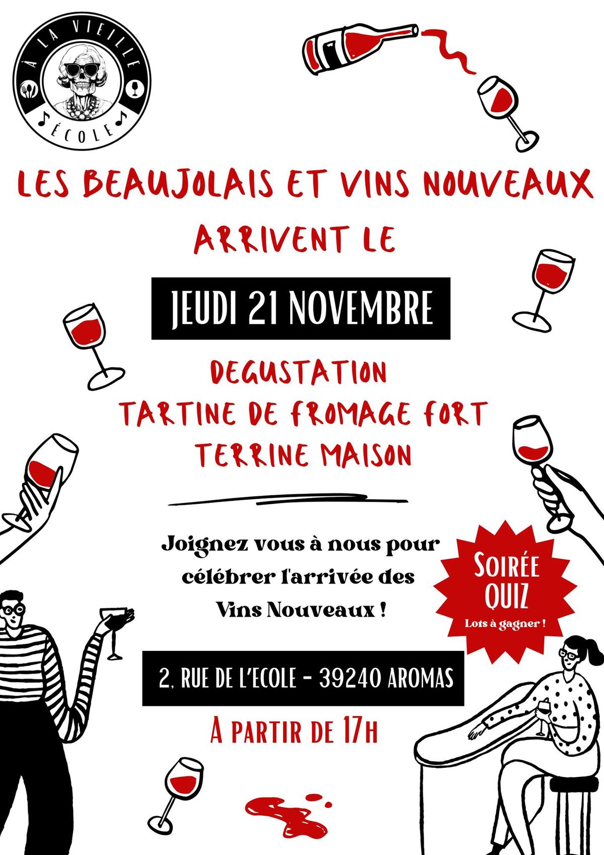 Soir\u00e9e Beaujolais et Vins Nouveaux ! & QUIZ