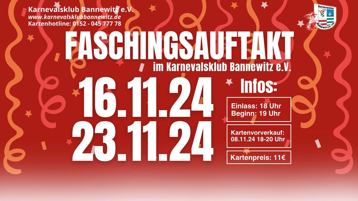 Faschingsauftakt 16.11.2024