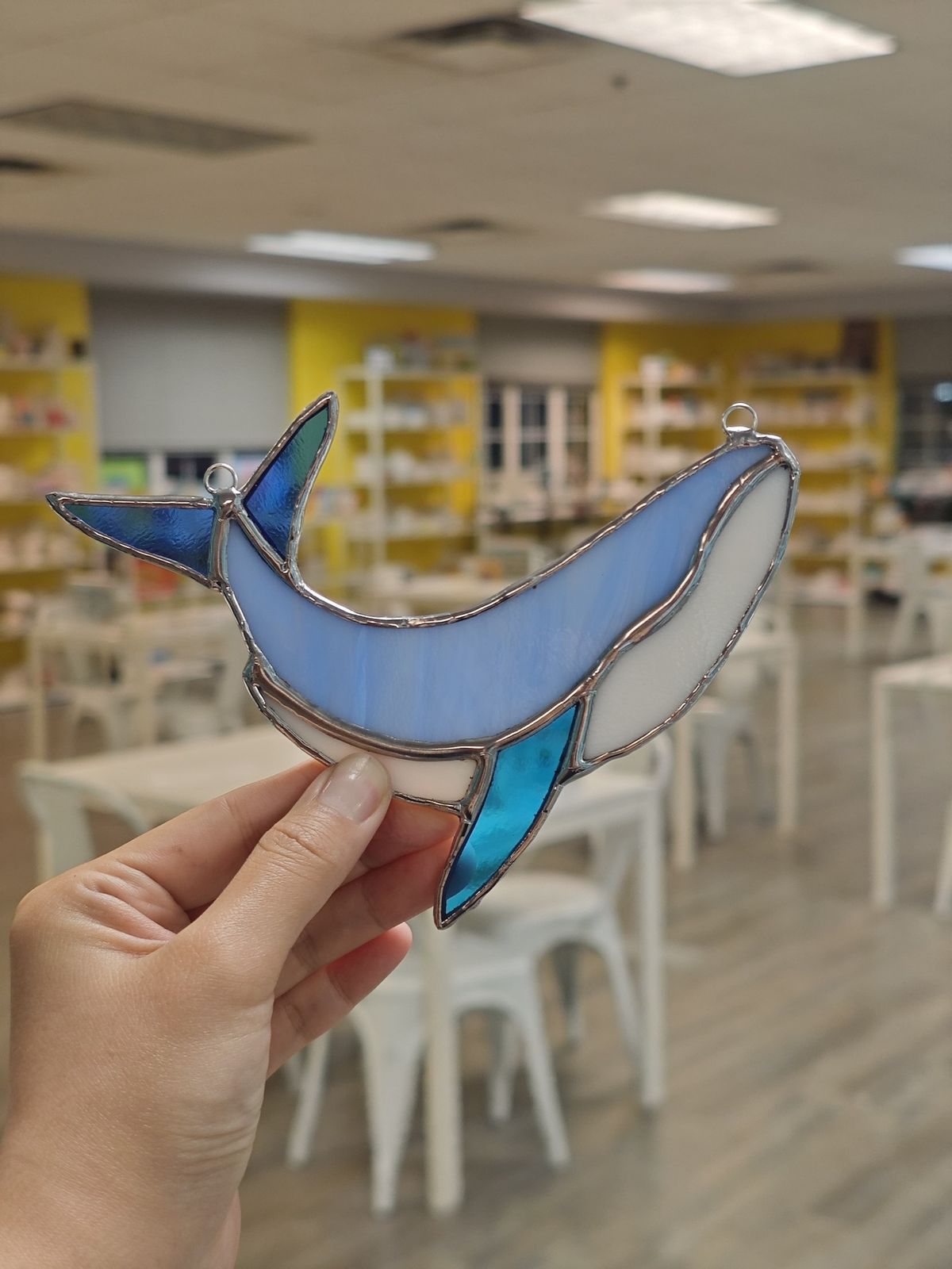  Stained Glass Whales 