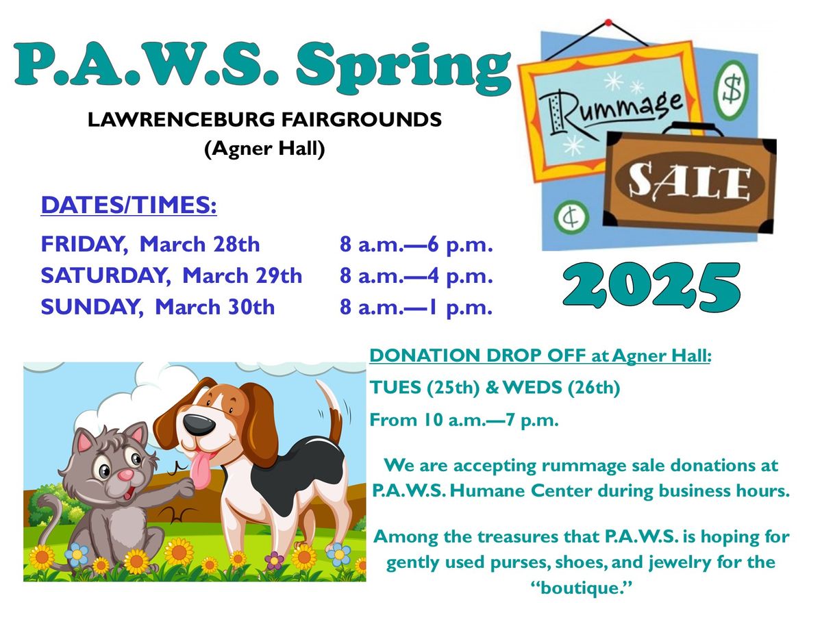 PAWS Spring Rummage 2025