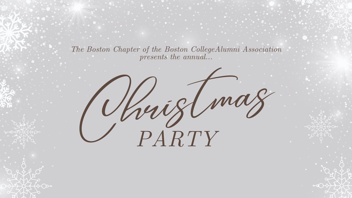 BOSTON CHAPTER CHRISTMAS PARTY