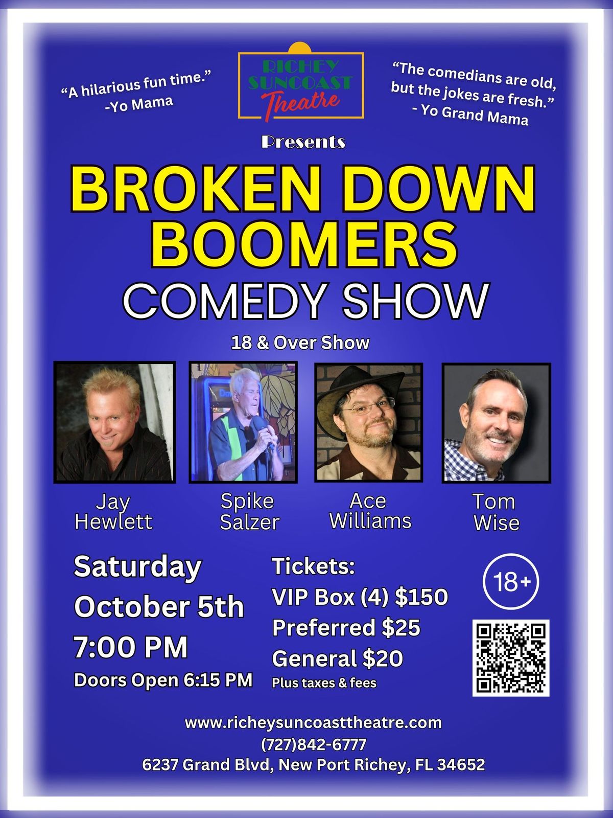 Broken Down Boomers Comedy Show @ Richey Suncoast Theatre