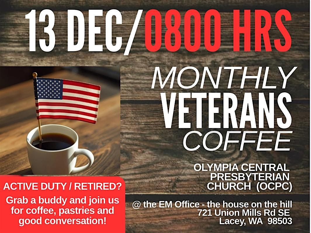 Monthly Veterans Coffee!