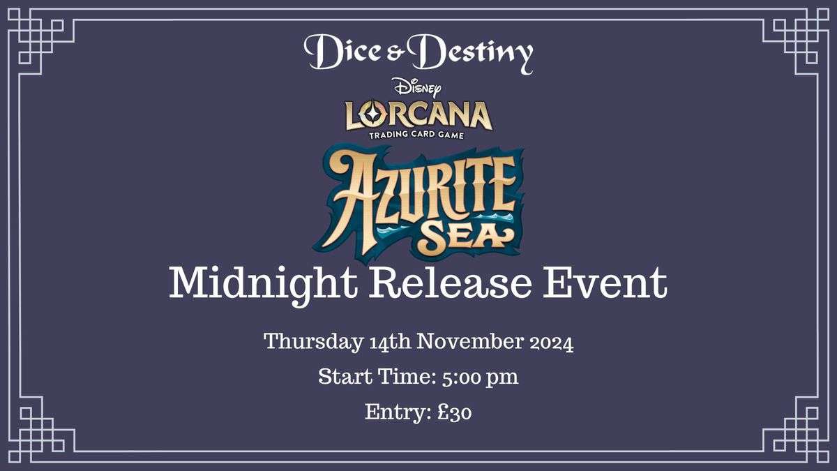 Disney Lorcana - Azurite Sea Midnight Release Event