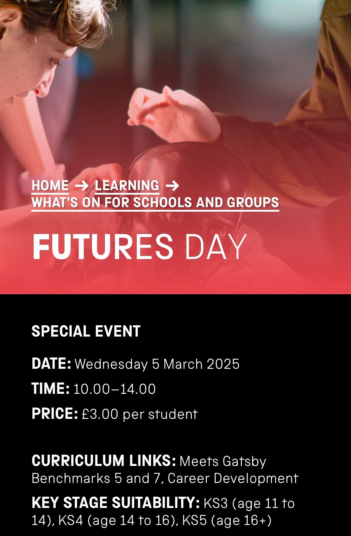 Museum of Science and Industry STEM Careers Day Ks3\/ks4 