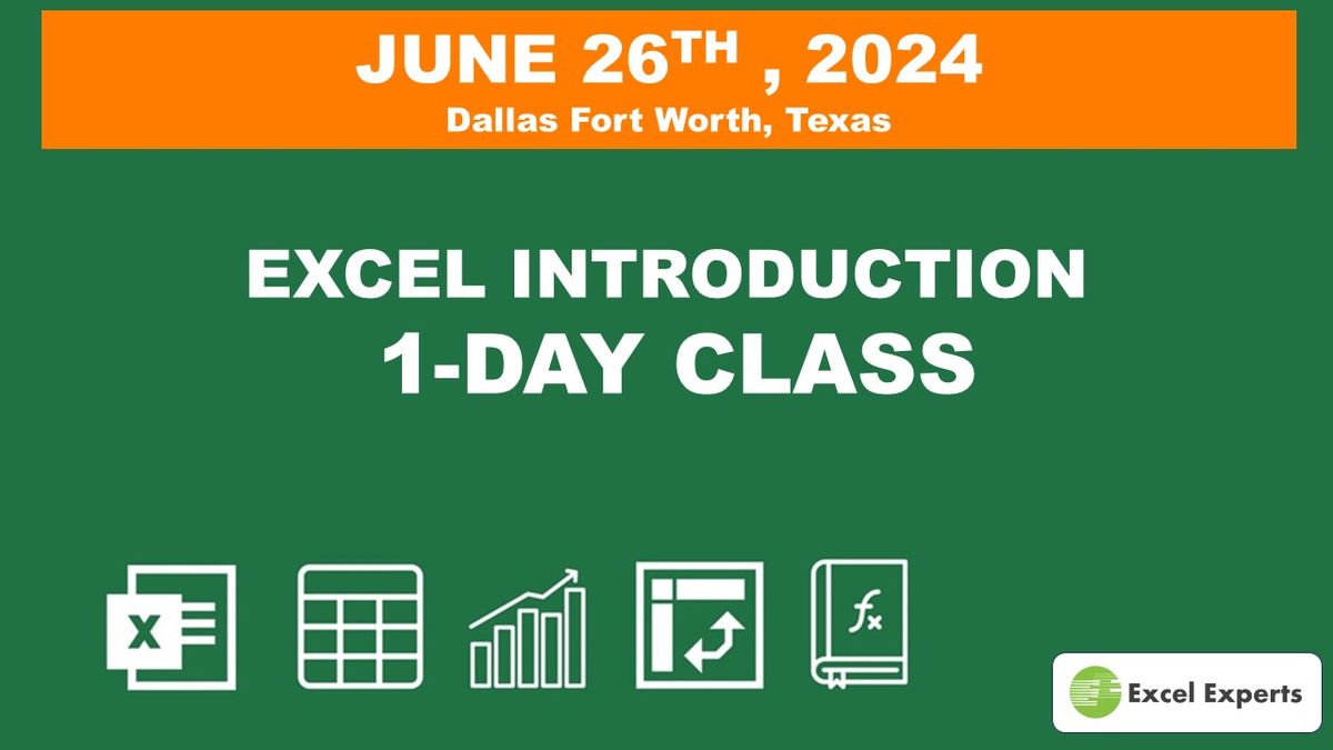 Microsoft Excel Introduction Class