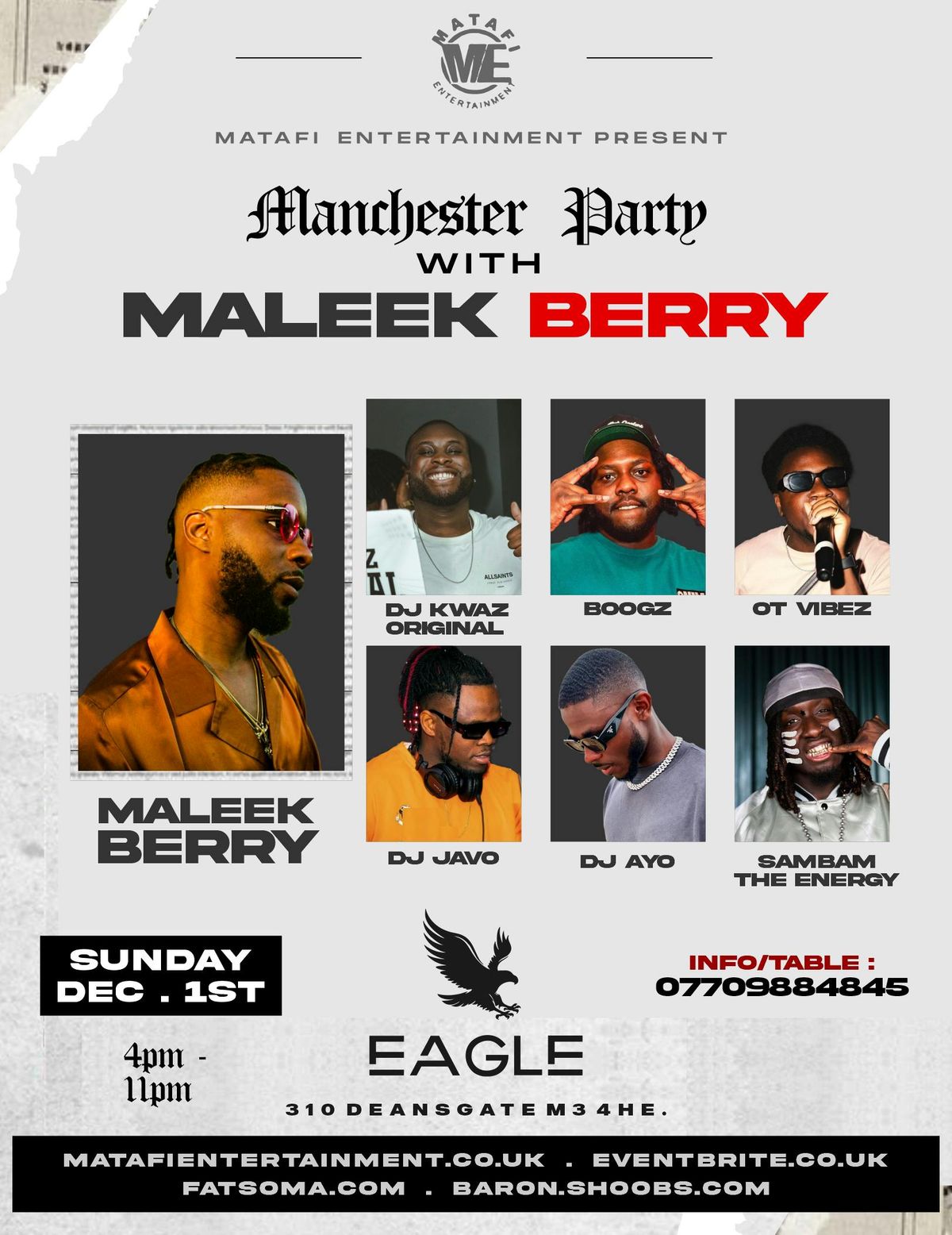 Manchester Party with MALEEK BERRY - Afrobeats\/HipHop\/Amapiano\/RnB