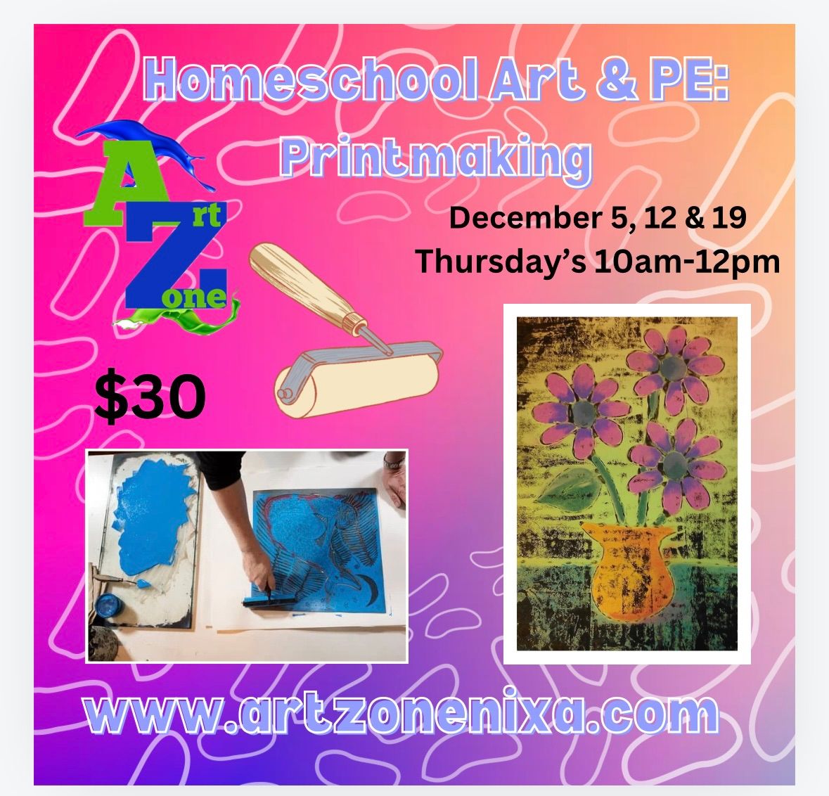 Homeschool Art & PE: Printmaking 