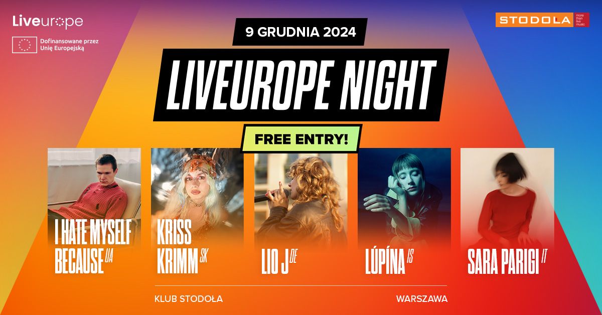 Liveurope Night, 09.12.2024, Klub Stodo\u0142a - WST\u0118P DARMOWY