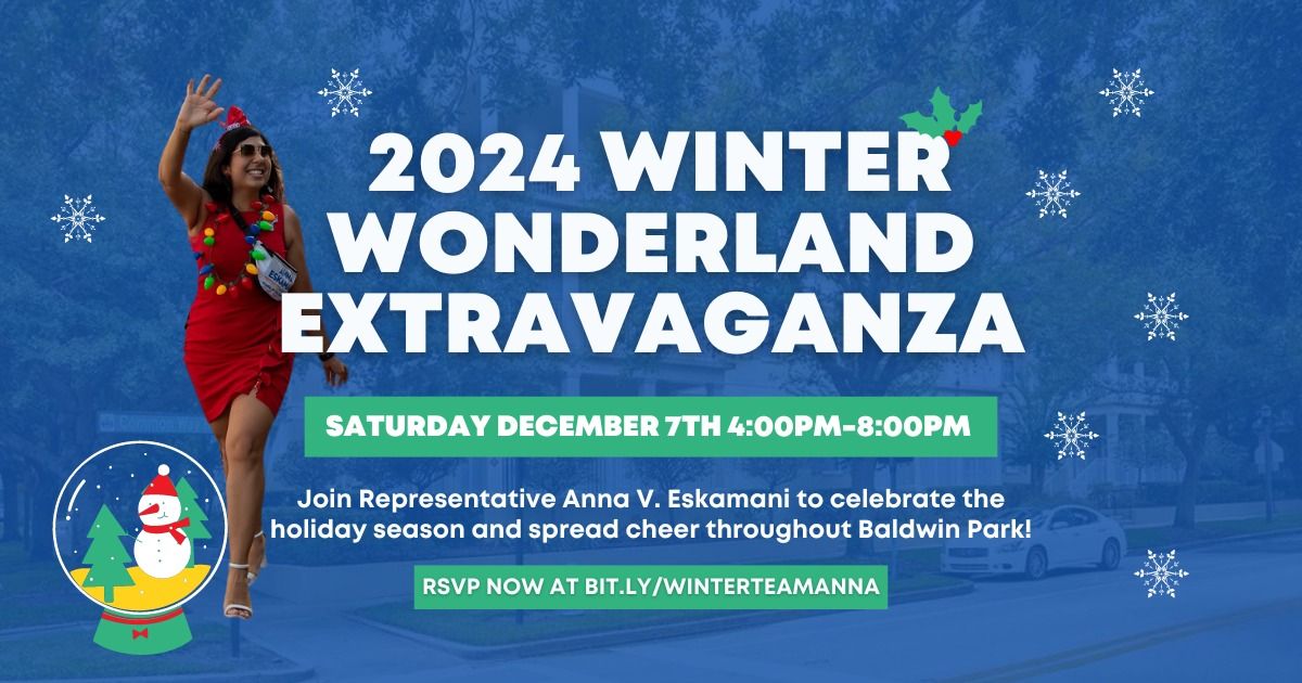 Join Team Anna at Baldwin Park's Winter Wonderland Extravaganza