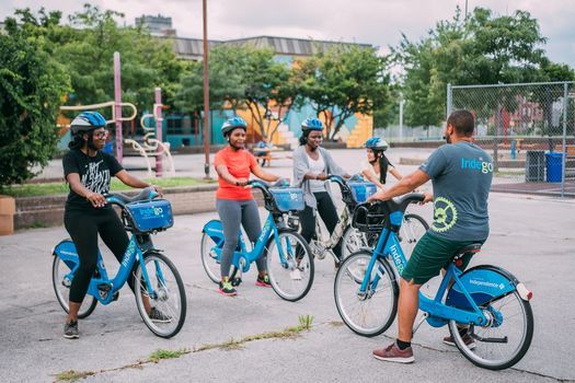 Learn to Ride Class at Front & Carpenter Indego Station