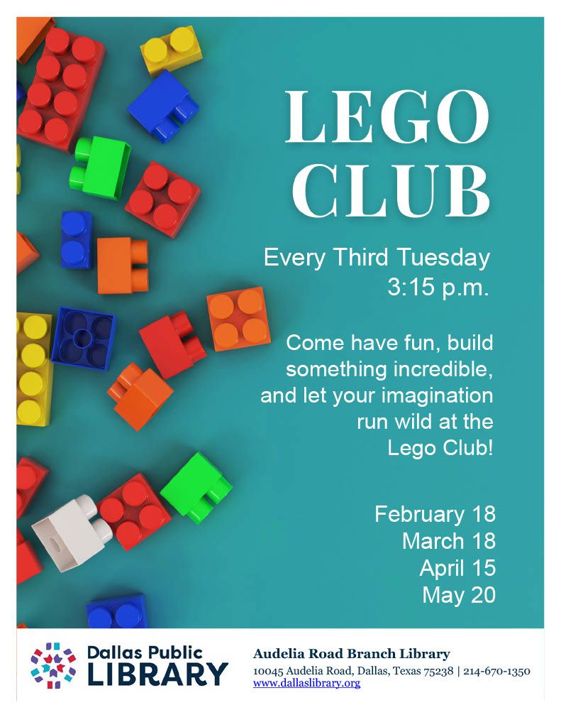 Lego Club (3rd Tuesdays through May)