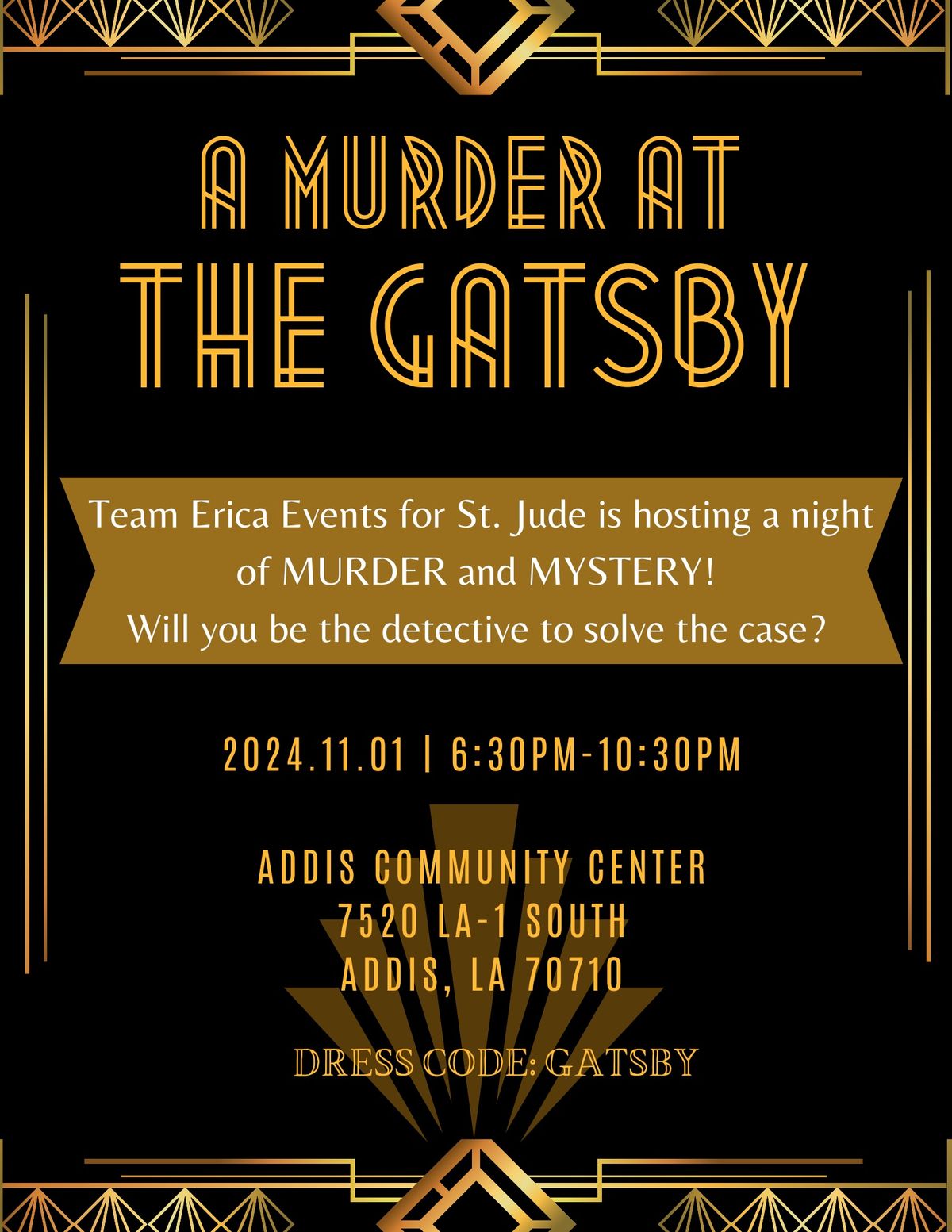 Murder at the Gatsby - St. Jude Fundraiser