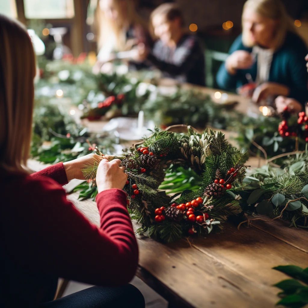 Christmas Wreath Making workshop \/ Gweithdy Creu Torch Nadolig