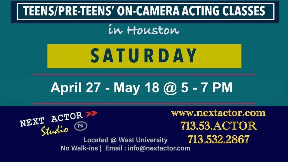 Teens\/Pre-Teens' Film\/TV Acting Classes in Houston