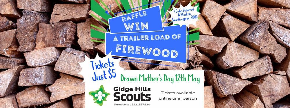 Win a trailer load of Jarrah Firewood - Tickets Just $5 - Raffle Drawn 12th May