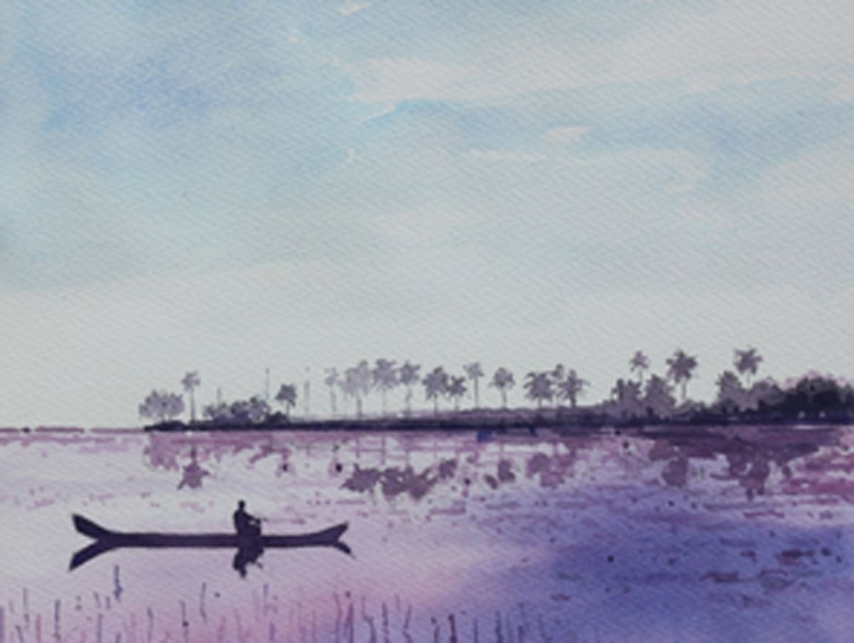 Dreamy Waterways of Kerala - a watercolour workshop with Kevin Scully 