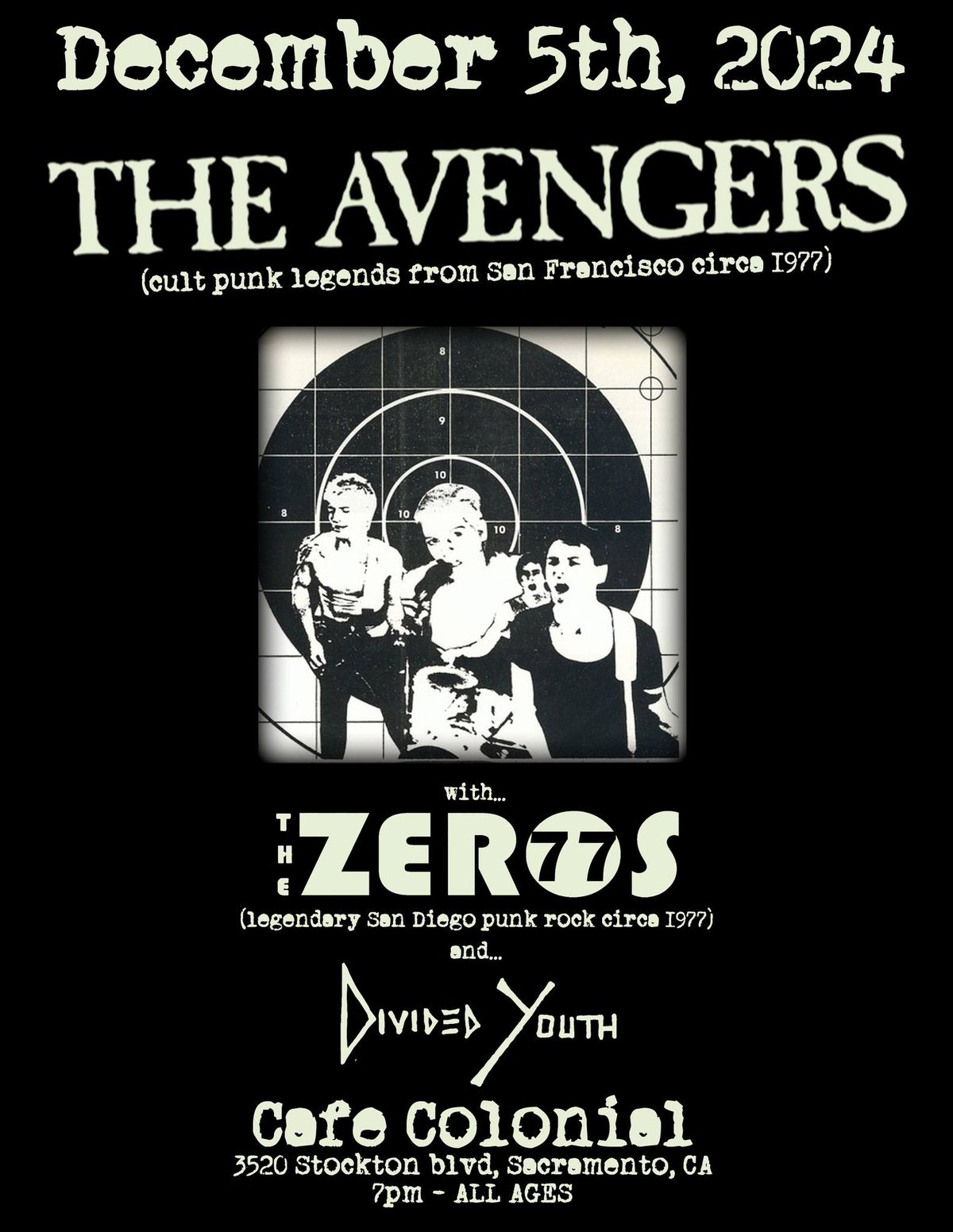 The Avengers and the Zeros '77 with Divided Youth