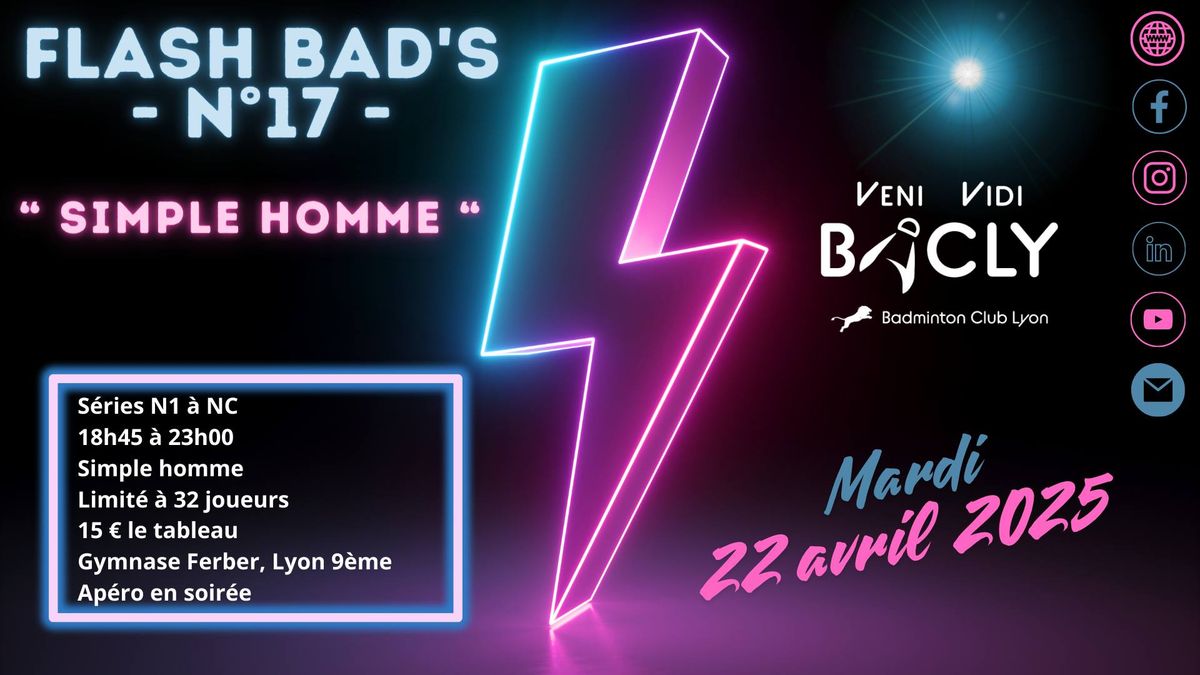 17\u00e8me Flash Bad's de Lyon - Simple Homme