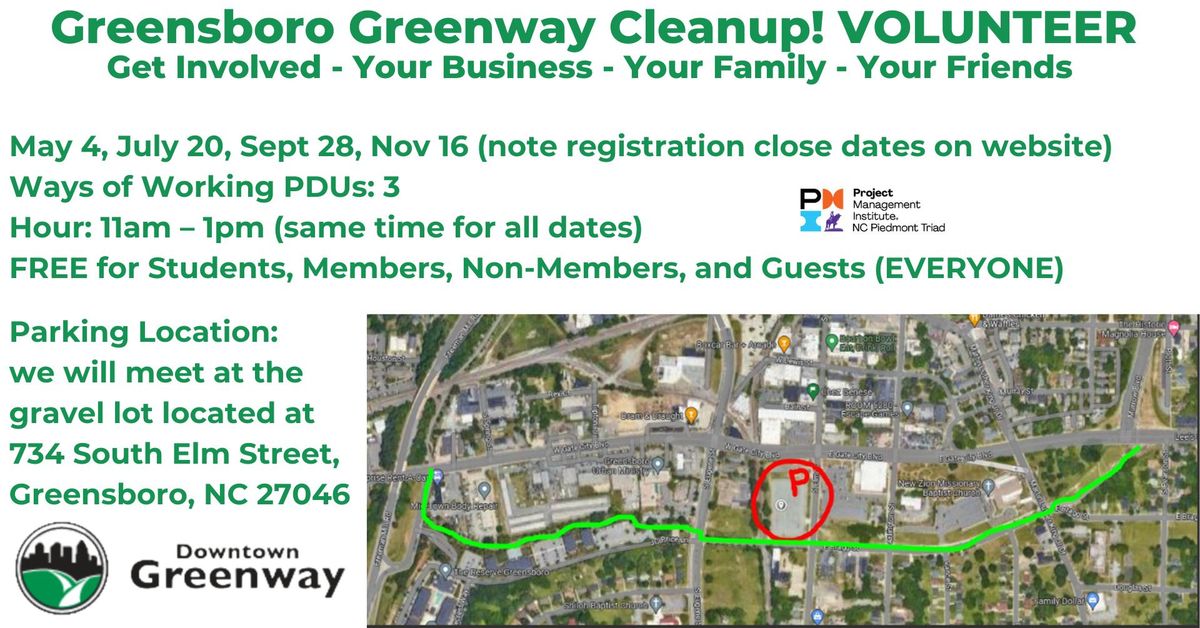 Greensboro Greenway Adopt-A-Trail Cleanup Day!