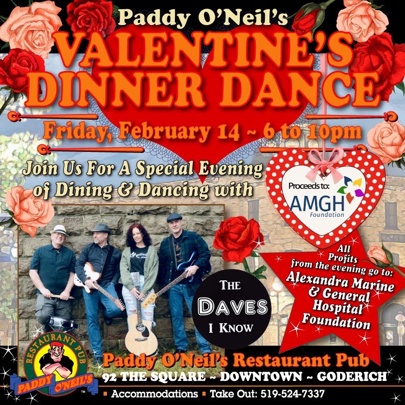 Valentines Day Dinner and Dance with The Daves I Know