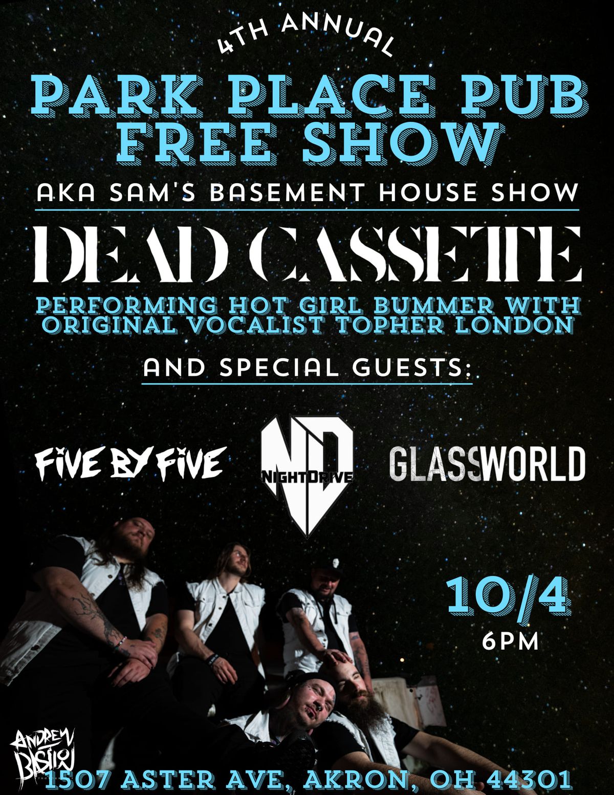 Dead Cassette and friends at Park Place Pub FREE SHOW