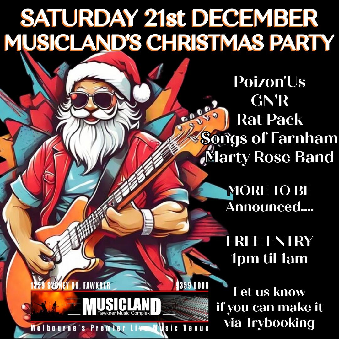 Musicland's Christmas Party - 6+Bands - FREE ENTRY