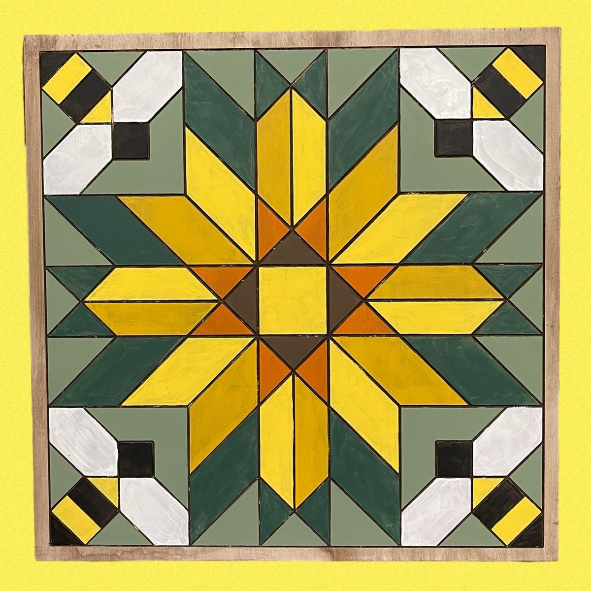 Sunflower & Bees Barn Quilt \ud83c\udf3b\ud83d\udc1d