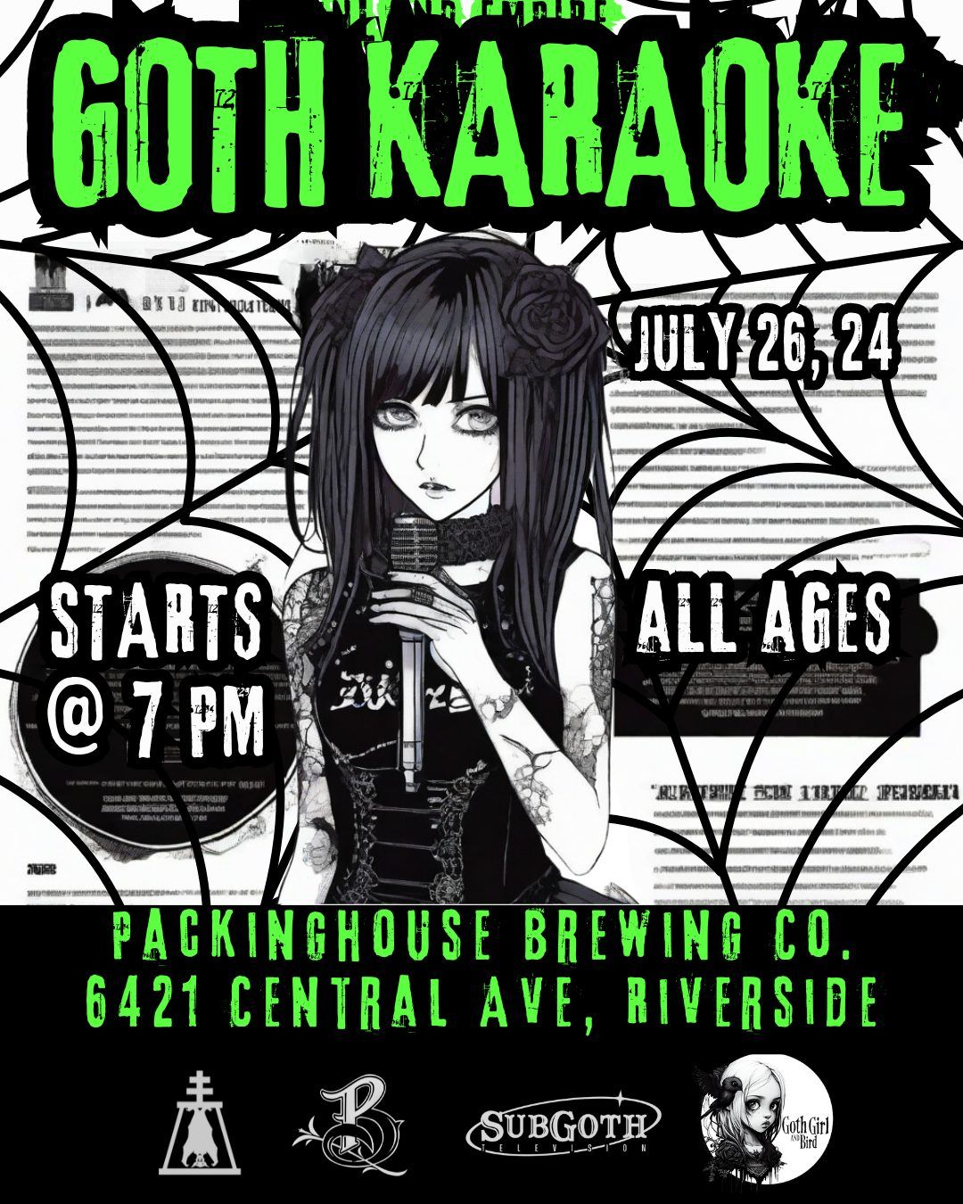 Inland Empire Goth Karaoke at Packinghouse Brewery!