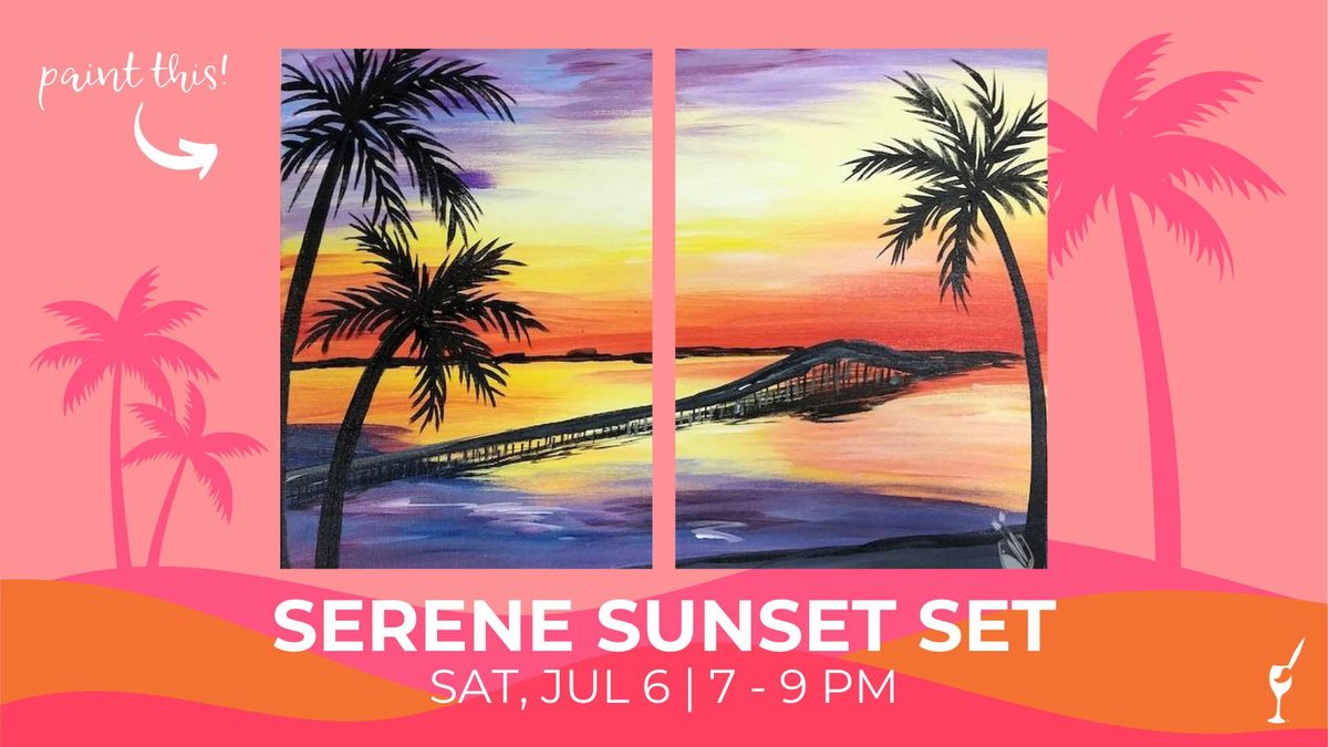 Paint & Sip - Serene Sunset Set