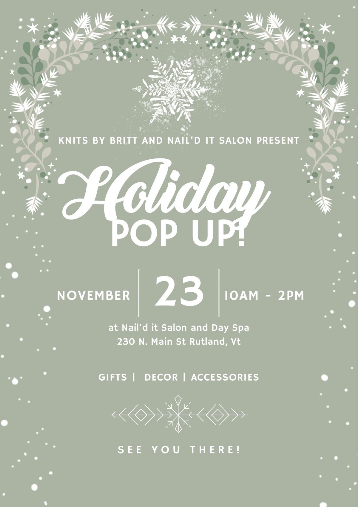 Holiday Pop Up