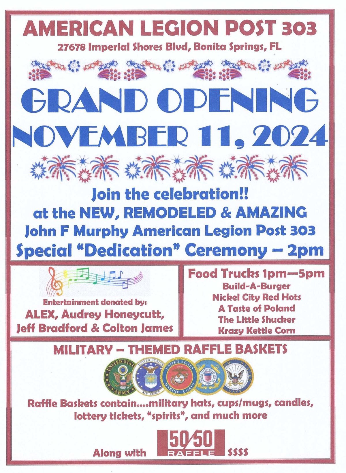 American Legion Veteran's Day  Grand RE-Opening EVENT